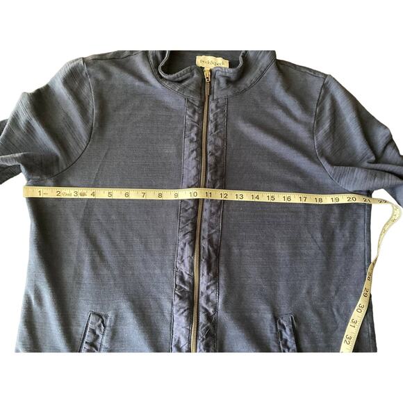 Peck&peck Navy Blue Long Sleeve Zipper Jacket SzL - Picture 4 of 7